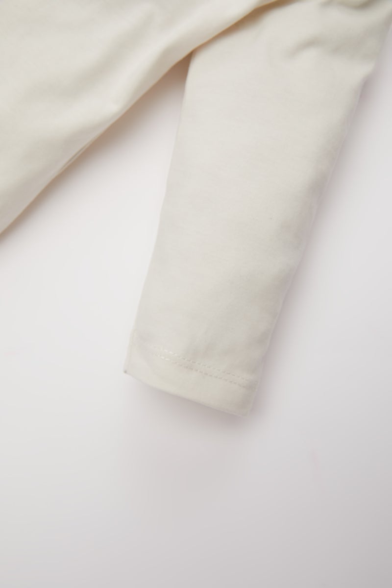 ديفاكتو تيشيرت بيبي بناتي كم طويل قصة عادية بياقة مستديرة - Image 3